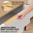 5 Pack Edge Gold Hidden Drawer Door Cabinet Handle Aluminum Alloy Finger Bar Pull Concealed Furniture Hardware Back Mount Dresser Handles for Kitchen Bathroom 300mm(11.8 Inch)