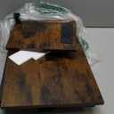 Vagusicc C Shaped End Table with Charging Station, Side Table for Couch, Small Side End Table for Small Spaces, 28" High Slide Under Sofa Table for Coffee, Tv Tray Table for Living Room, Rustic Brown