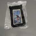 Waterproof Phone Pouch Double Pocket, Floating IPX8 8.5 inch Waterproof Phone Case for Beach Vacation Essentials for Compatible IPhone 16 15 14 Pro Max Galaxy S25 S24 Waterproof Dry Bag Black