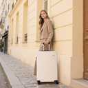 Eeeza 5 Piece Hardshell Luggage Set TSA Lock Spinner Wheels Beige, Piece (20/24/28")