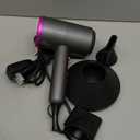 slopehill Professional Ionic Hair Dryer, Powerful 1800W Fast Drying Low Noise Blow Dryer with 2 Concentrator Nozzle 1 Diffuser Attachments for Home Salon Travel (Grey)