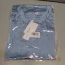 VIMPUNEC Women's Dressy Satin Blouses Fall Long Sleeve Work Shirts Business Casual V Neck Tops (Blue, L)