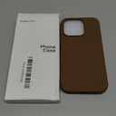 ORNARTO Compatible with iPhone 15 Pro Case 6.1", Liquid Silicone 3 Layers Full Covered Soft Gel Rubber Cover, Shockproof Protective Slim Phone Case with Anti-Scratch Microfiber Lining-Brown