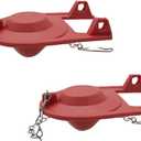2 x Toilet Flapper Replacement parts for Toilet Flush Valves, 2-Inch, with Flappers and 9.06Inch23mm) Stainless Chains, Universal, Compatible with Kohler, Replacement Parts for WC Repair (2)