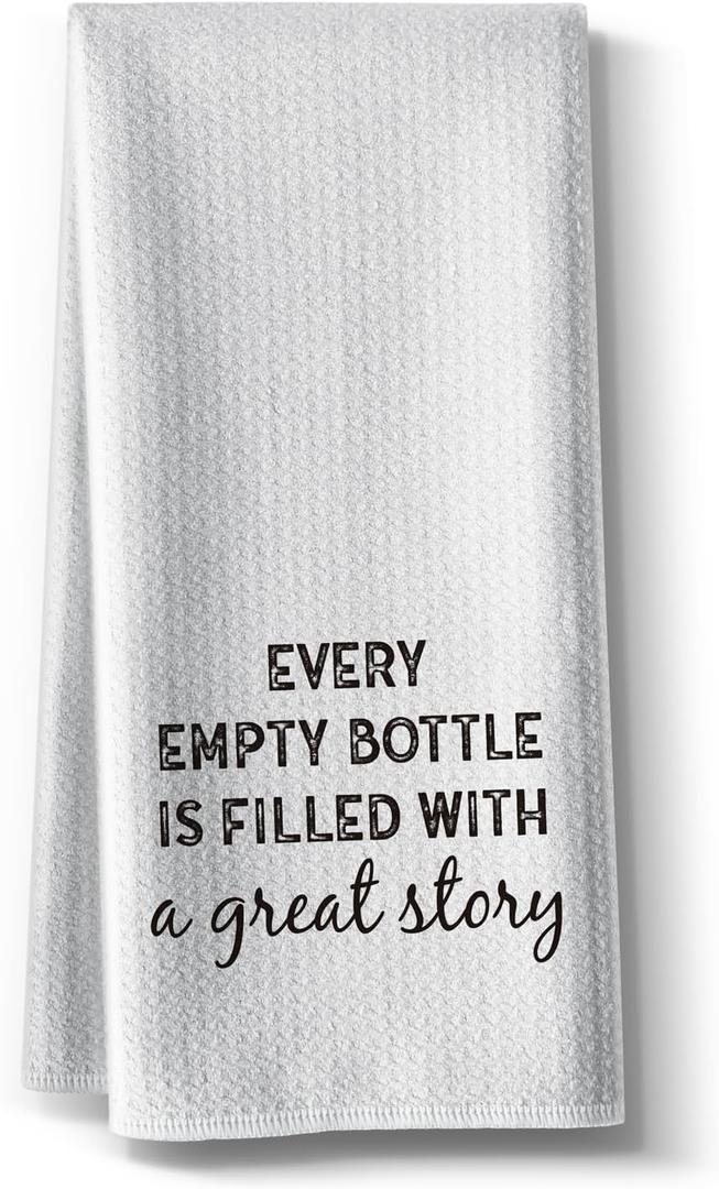 3 x Dish Towels with Funny Sayings,Multi Use Kitchen Towel,16x24 Inch,Dishcloth for Barroom DCor,Hilarious Absorbent Microfiber Hand Rags,Gifts for Hostess Mom New Home Women Housewarming