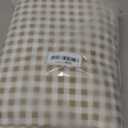 Gingham Duvet Cover Queen Size, 3 Pieces Soft Breathable Microfiber Plaid Comforter Cover with Zipper Closure & 2 Pillow Shams, Ruffle Farmhouse Vintage Decor, Taupe