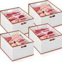 Chunful 4 Pcs Collapsible Freezer Organizer Bins with Handles 11. 7 x 15. 7 x 7. 9 Inch Water Resistant Deep Chest Freezer Organizer Bins