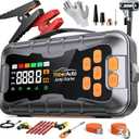 YaberAuto 16-in-1 Jump Starter with Air Compressor 8000A 160PSI Car Battery Jump Starter (All Gas/14L Diesel) 12V Jump Box Car Battery Jumper Starter Portable Jumper Cables, Emergency Tool Kit, Gloves