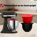 2PC Silicone Bowl Liners for 5 Qt KitchenAid Mixers - Thickened and can be stood upright, non-foldable-Non-Slip With Lids, Heat-Resistant Insert, Easy to Clean, Protects Mixing Bowl (Red+Black)