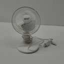 Comfort Zone 6-inch Mini Desk Fan with Fully Adjustable Tilt, Portable 2 Speed Tabletop Fan, Quiet Bedside or Office Fan with Stable Base, White