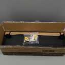 AMADA HOMEFURNISHING Bathroom Shelves with Towel Bar, Floating Shelves, Wall Shelves for Bathroom/Living Room/Kitchen/Bedroom, Black, Set of 2 - AMFS01B