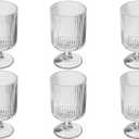 Mesa Mini Stacking Premium Acrylic Drinkware Indoor/Outdoor, Goblet, Clear, 10oz, Set of 6