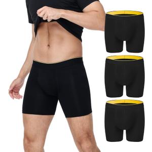 BATTEWA Full Coverage Incontinence Underwear for Men Overnight Leak Proof Boxer Briefs Protective Underpants for Male Bladder Control Absorbency 100ml, 3Pack (L, Black)