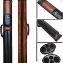 2x2 Hard cue case Oval Pool Cue Billiard Stick Carrying Case (A03-Brown)