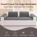 Couch Cover for Dogs Washable, Non-Slip Pet Couch Covers for Sofa, Fuzzy Dog Couch Cover Blanket, Thick, Soft, Plush Couch Cushion Covers for Sofa Protector (Dark Gray, 27.6" x 59"/70 x 150cm)