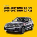 Front Side Fender Trim Chrome Finisher side marker Emblem Moulding fits BMW X3 X4 F25 F26 Replaces# 51117338569 51117338570