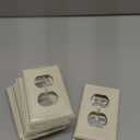 ENERLITES Duplex Receptacle Outlet Wall Plate, Size 1-Gang 4.50" x 2.76", Unbreakable Polycarbonate Thermoplastic, UL Listed, 8821-LA-10PCS, Light Almond (10 Pack)