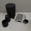 White Bathroom Accessories Set with Small Trash Can 3 Liter/0.8 Gallon,Toothbrush Holder,Soap Dispenser,Vanity Tray,Toilet Brush and Holder White 5PCS