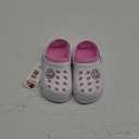 Childrens White Pink Clogs With Smile Design Girls Tie Dye Happy Face Slip On, Size  9