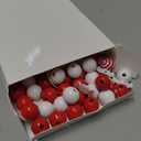 Misdary 200 Pcs Christmas Peppermint Candy Beads Red and White Peppermint Candy Shaped Round Christmas Wooden Beads for Crafts DIY Jewelry Making Xmas Home Decor