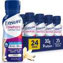 Ensure COMPLETE Vanilla Nutrition Shake, Complete, Balanced Meal Replacement, Ready To Drink, 30g Protein, 25 Vitamins & Minerals, 10 fl oz 24 Pack (BBD: 1 Aug 2026)