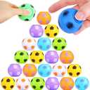 28 PCS Mini Fidget Spinners Soccer Ball Toys for Kids, Soccer Party Favors Goodie Bag Stuffers, Rotatable Soccer Finger Stress Balls for Classroom Prizes