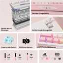 EPOMAKER TH108 PRO Full Size Mechanical Keyboard with Screen & Knob, Wireless Gaming Keyboard with 10000mAh, Creamy Gasket, Hot Swap, Custom Driver, RGB Backlight, NKRO (Pink, Creamy Jade)