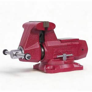 4" Bench Vise with 360 Swivel Base, 4-1/2" Jaw Opening, Heavy Duty Ductile Iron Workshop Vise with Anvil & Pipe Jaws, 72,000 PSI Clamping Tool for Garage, Metalworking & Repair (RDIV4) (Red)