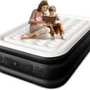 Full Size Air Mattress with Built-in Pump, 18" Raised Comfort, 48Hr Leak-Proof Test, Upgraded Honeycomb Pillar Design, Supports 600 lbs, 2.5-Min Inflation for Home Guest Room Camping