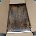 Golener Countertop Organizer Corner Shelf, 2 Tier Adjustable Stackable Corner Shelves for Kitchen, Bathroom, Spice Rack, Coffee Area, Over Sink, Dresser Table, Corner Counter Shelf Stand, Rustic Brown (Large Modern)