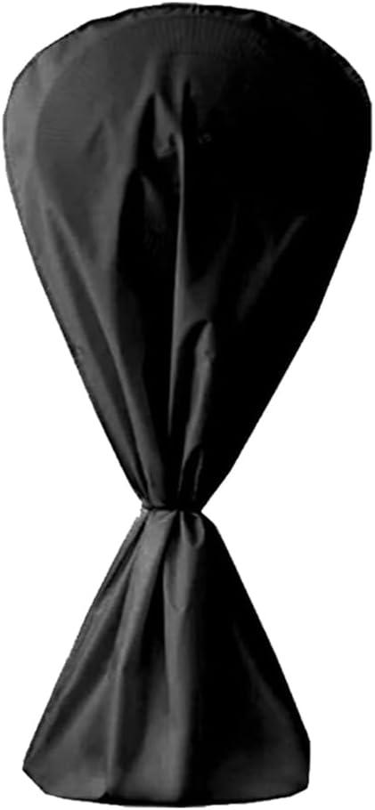Electric Fan Dust Cover 420D Heavy Duty Standing Round Fan Cover Washable All Electric Fan Sleeve Waterproof Dustproof Protective Cover for Pedestal Stand Fan Floor Fan - Black (Black, 61x72 cm)