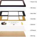 upsimples 11x22 Diploma Frame with Tassel Holder for 8.5x11 Certificate and 5x7 Photo with Black over Gold Mat, High Definition Glass, Mahogany with Gold Beads, 1 Pack