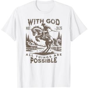 Cowboy Bible Scripture Verse Western Jesus for Mens Faith T-Shirt 2XL