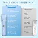 5-in-1 Bikini Trimmer for Women, IPX7 Waterproof Electric Razors Shaver, Cordless Body Hair Trimmer, Facial & Pubic Hair Removal, Ceramic Blade (Sky Blue)