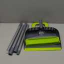 Broom and Dustpan Set Large and Stiff Broom Dut pan with Long Handle Ideal for Indoor Outdoor Garage Kitchen Room Offices Use