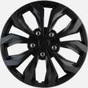 LYDS Spyder GM Gunmetal Gray Universal 15 inch Premium ABS Hubcap Wheel Cover Replacement Set of 4 - GWC-15GM-B