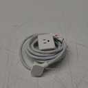 Cordinate Cube Extension Cord, 10Ft, 3-Outlet Flat Plug Extension Cord, Cube Extension Cord with Multiple Outlets, 3 Prong Cube Extension Cord, 2 USB Ports Braided Extension Cord, Gray/White, 55356
