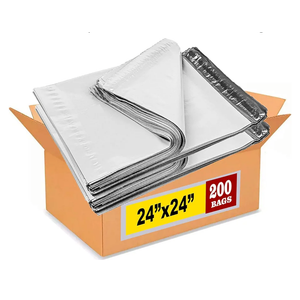 24x24 Inches Poly Mailers, 200-Pack XL Size #8 White Color Poly Mailing Envelopes Bags, Self Seal Adhesive Waterproof and Tear Proof (Total 100 Bags)