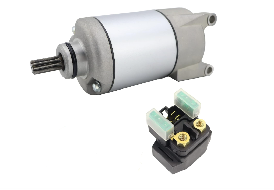 Starter Motor & Relay for Yamaha YFM35 YFM350 Grizzly 350 2007-2014 Bruin 350 2004-2006 Wolverine 350 2006-2009, Replaces 3HE-81800-00-00 3HE-81890-00-00 Starter Motor & Relay for Yamaha YFM35 YFM350 Grizzly 350 2007-2014 Bruin 350 2004-2006 Wolverine 350 2006-2009, Replaces 3HE-81800-00-00 3HE-81890-00-00