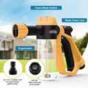 Car Wash Foam Gun for Garden Hose, Foam Cannon Car Wash Kit with Microfiber Wash Mitt, High Pressure Nozzle & 3 Spray Modes, Hose Foam Blaster for Cars, Trucks, RV, Motorcycle Cleaning - Orange
