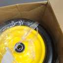 2 Pcs 13x6.50-6 Lawn Mower Tires Flat Free with 3/4" 1/2" 5/8" Chrome Steel Bearings, 13x6.50-6 Zero Turn Mower Front Tires, 13x6.5-6 Flat Free Lawn Tires for Commercial Grade, 5.5"-7.5" Centered Hub, 3/4 1/2 5/8 Precision Bearing