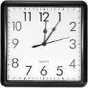 PATIKIL 9x9 Inch Wall Clock, Quartz Battery Operated Silent Non-Ticking Square Wall Clocks for Office Bedroom Decorative, Black