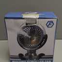 Misting Stroller Fan, 6000mAh Battery Operated Portable Fan with Light & 360 Pivoting, Personal Fans with Flexible Tripod for Baby, Office, Travel,Treadmill,Outdoors (Black)