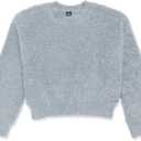 Volcom Girls' Big Girls Yassified Sweater (Large, Grey Blue)
