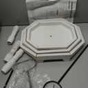 3 Tiered Tray Stand White Tier Serving Tray, Three Decorative Trays, Wooden Cupcake Stand 3 Tiered Farmhouse Tray for Home Decor(L 13.8 W 12.5 H 21.8)