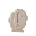 No Brand Nordic Home Decoration Ceramic Vase White Funny Face Shape Decor Flower Arrangement Gifts Living Room Bedroom Countertop Specific
