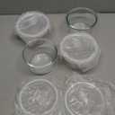 2 Cup Round Glass Food Storage Containers with Airtight Lids,16oz Round Glass Soup Container, BPA free Small Food Storage Containers for Leftover. Microwave, Freezer, Dishwashe safe-4pack