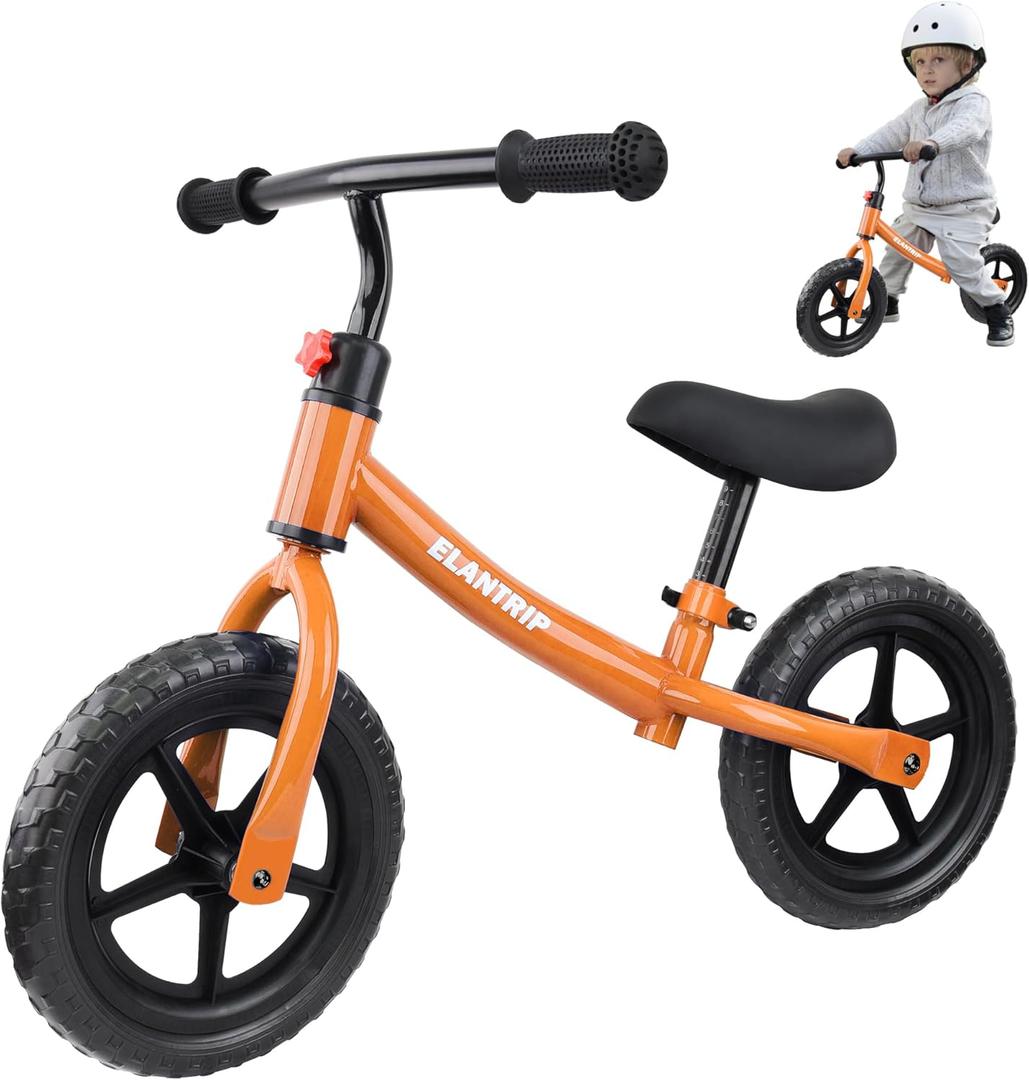 Elantrip Balance Bike, Lightweight Toddler Bike for 1-3 Year Old Boys, Birthday Gift Toys for 1-3 Year Old Boys and Girls, No Pedal Bikes for Kids with Adjustable Handlebar and seat