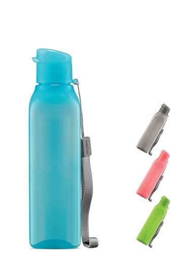 MILTON Travel Water Bottle – 1Pcs Reusable Sports Bottle with Easy Open Close Lid and Leakproof Neck – Food Grade Plastic Water Bottles for Adults and Kids, School, Gym