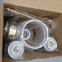 Wall Sconces Sets of 2, Retro Industrial Wall Lamps, Bathroom Vanity Sconces Wall Lighting with White Fabric Shade, Suitable for Bedroom Living Room Corridor Kitchen (Gold1)